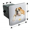 British Bulldog Puppy Dog Bath Towel Rubber Duck Tow Trailer Hitch Cover Plug Insert