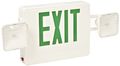 Morris Products 73032 Combo Led Exit Emergency Light Green Color 5 4 Watt Incandescent Lamp Heads 