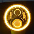 Sxma J223-2 7inch 1 Pair Led Headlight With Ring Hi Low Beam Drl Super Bright 100w 10000lm Driving Light Compatible Je Ep W