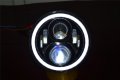Sxma J223-2 7inch 1 Pair Led Headlight With Ring Hi Low Beam Drl Super Bright 100w 10000lm Driving Light Compatible Je Ep W