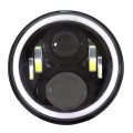 Sxma J223-2 7inch 1 Pair Led Headlight With Ring Hi Low Beam Drl Super Bright 100w 10000lm Driving Light Compatible Je Ep W