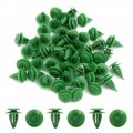 50pcs Green Car Plastic Trim Door Panel Retainer Splash Guard Clips Rivet Fastener 8mm Hole