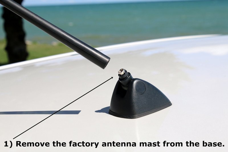 Antennamastsrus Functional White Shark Fin Antenna Is For Mercedes Sprinter 1500-2500-3500 2010-2024