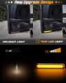 Hercoo Side Mirror Light Turn Signals Running Lights Led Sequential Switchback White Dynamic Amber Lamp Smoked Lens Assembly