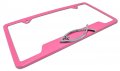 Christian Fish Cross Pink License Plate Frame Open Version