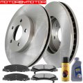 Motorbymotor Rotors 303mm Front Disc Ceramic Brake Pads Including Cleaner Dot4 Fluid Replacement For Chevy Impala Limited Monte