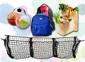 Zone Tech Three Pocket Mesh Storage Net Black Trunk Cargo Organizer 
