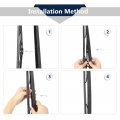 X Autohaux 8e9955425c 8e9955407c Rear Windshield Wiper Blade Arm Set 430mm 17inch For Audi A3 2006-2013 A4 Avant 2001-2008