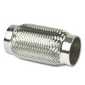 Auto Dynasty 2 375 Inches Inlet Stainless Steel Double Braided 4 25 Flex Pipe Connector 6 125 Overall Length 