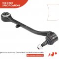 A-premium Front Right Rearward Lower Control Arm With Ball Joint Bushing Compatible Bmw X3 2004-2010