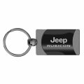 Au-tomotive Gold Inc Officially Licensed Gun Metal Two-tone Rectangular Key Fob For Jeep Rubicon