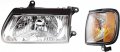 Driver Side Headlight Kit For Isuzu Rodeo 2000 To 2002 Halogen With Bulbs And Corner Light Replaces 8972084273 8972600141 