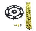 Kawasaki Kx250 Chain And Sprocket Kit 1999 To 2004 Yellow Black Steel Sprockets 14 47 114l 