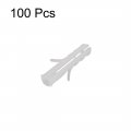 Uxcell 4x20mm Plastic Expansion Tube Bolts Column Frame Fixings White 100pcs