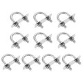 M6 Round U-bolts 10 Sets 20mm 0 79 Inner Width 41mm 1 61 Length 201 Stainless Steel U-clamp Bolt With Plates Nuts For 