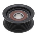 Idler Pulley For Dodge Challenger 2009 2023 Driver Side Lower And Upper Thermoplastic Black V Ribbed Grooved 1 04 In Width 