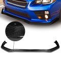 3pcs Cs-style Car Front Bumper Lip Spoiler Wing Body Kit Compatible With Subaru Wrx Sti Sedan 15-21 Gloss Black Carbon Fiber