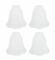 Aspen Creative Frosted 23075-4 Transitional Style Replacement Glass Shade 2-1 8 Fitter Size 5 High X 5-3 Diameter 4 Pack 