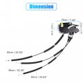 X Autohaux Front Left Driver Side Door Latch Actuator With Cable Assembly For Nissan Quest 3 5l V6 2011-2017 80501-1ja0a Double