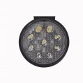 Forklift Led Front Headlights Round Work Lights 9-pillar 27w Night Vision 12v-80v Matching 