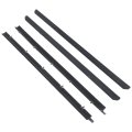 4pcs Front Inner And Outer Door Window Belt Felt Sweep Kit Replacement For S10 Pickup 1982-1993 Black Rubber 