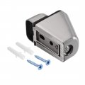 Uxcell Glass Shelf Bracket Wall Mount Adjustable Zinc Alloy Brushed Nickel Support For 3-20mm Thickness 4pcs