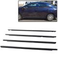 4pcs Weatherstrip Outer Door Window Trim Seal Belt For Toyota Corolla 2009 2010 2011 2012 