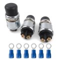 3 Pcs 12v Push Start Button 50a Waterproof Engine Starter Switch Momentary Heavy Duty Horn For Auto Marine Spst Design With 