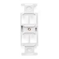 Leviton 41087-qwp Quickport Duplex Type 106 Insert 4-port White 
