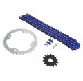 Blue O Ring Chain Sprocket Silver For 2004-2013 Yamaha Yfz450 520-96l 14 38