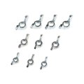 Wing Nut Assortment For Nissan Frontier 1998 1999 2000 2001 2002 10 Piece Steel Silver Grade 2 Plated Fastener Set 