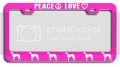 Peace Love Greyhound Dogs Pets Pn Metal License Plate Frame Tag Holder C90 