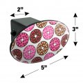 Chocolate Donuts With Heart Sprinkles Pattern Oval Tow Trailer Hitch Cover Plug Insert