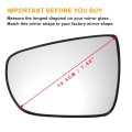 Car Rearview Left Driver Side Mirror Glass Replacement W Backing Plate Convex Heated White For Kia Carens 2013-2018