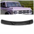 Kuafu Windshield Lower Cowl Vent Panel Compatible With 2021-2022 Ford Bronco Upper Trim Cover Pp Plastic Black