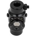 Black Universal Steering Shaft U-joint Coupler 9 16 -26 Spline 3 4 Round Single 83mm U Joint 