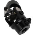 Black Universal Steering Shaft U-joint Coupler 9 16 -26 Spline 3 4 Round Single 83mm U Joint