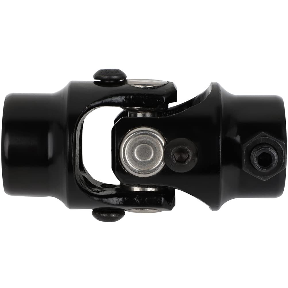 Black Universal Steering Shaft U-joint Coupler 9 16 -26 Spline 3 4 Round Single 83mm U Joint