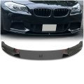 Front Bumper Spoiler Lip For 2011-2016 Bmw F10 5 Series 520i 535i 550i M Sport Guard Plate Carbon Fiber Painted 