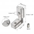 Uxcell 10 Pcs T Slot L-shape Interior Inside Corner Connector With M6 Screws And Wrench For 4040 Series Aluminum Extrusion