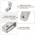 Uxcell 10 Pcs T Slot L-shape Interior Inside Corner Connector With M6 Screws And Wrench For 4040 Series Aluminum Extrusion