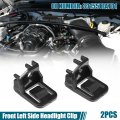 2 Pcs Black Front Left Side Headlight Clip No 33155-tea-t01 33155-tba-a01 For Honda Civic 2016-2020