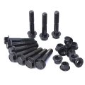 Minho M10-1 25 X 50mm Flange Head Bolts In Carbon Steel Material Flange Hexagon Screws Come With Nuts Black Oxide Finish Plated 
