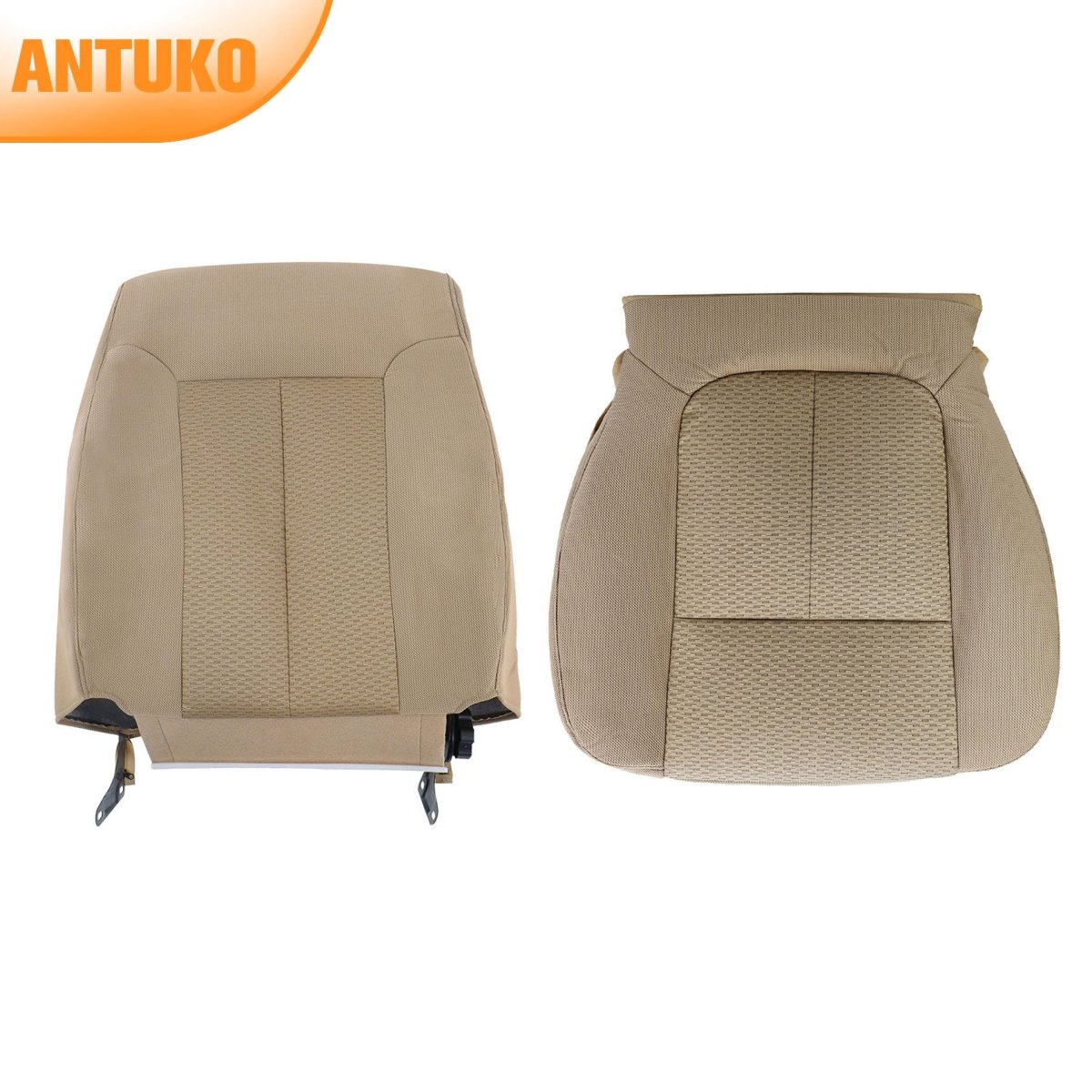 Cloth Seat Covers Tan 2pcs Front Driver Side Top And Bottom Lean Back Replacement For F150 2011 2012 2013 2014