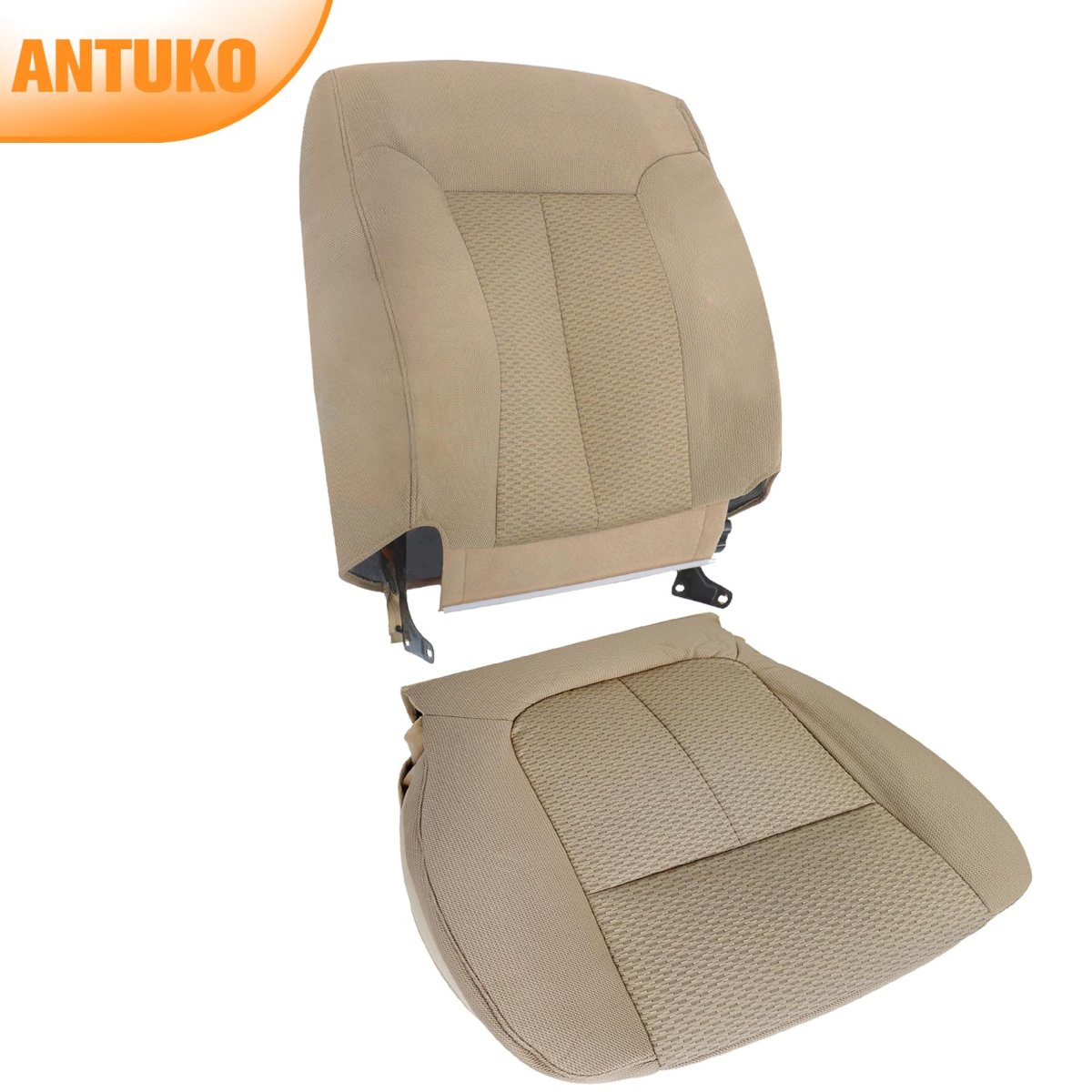 Cloth Seat Covers Tan 2pcs Front Driver Side Top And Bottom Lean Back Replacement For F150 2011 2012 2013 2014