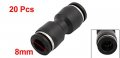 Uxcell 20pcs Straight Push In Pneumatic Air Quick Fittings Connector For 8mm Tube Hose