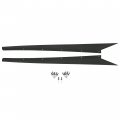 Side Skirt Rocker Panel Trim Guard Extensions For 2020 Plus Chevrolet Corvette C8 Stingray Replacement Body Kit Pair Unpainted
