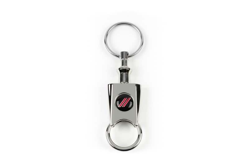 Hem High-end Motorsports Pull-apart Valet Key Fob Hash Racing Stripes Logo Chrome Finish