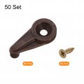 Uxcell Glass Retainer Clips Kit 1inch Cabinet Door Holder With Screws For 4mm Window Mirrors 50set Red Brown