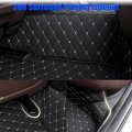 Floor Mats Liner For Cadillac Ct6 2016 2020 3 Piece Front Left Right Rear Set Black Microfiber Leather With Beige Stitching Xpe
